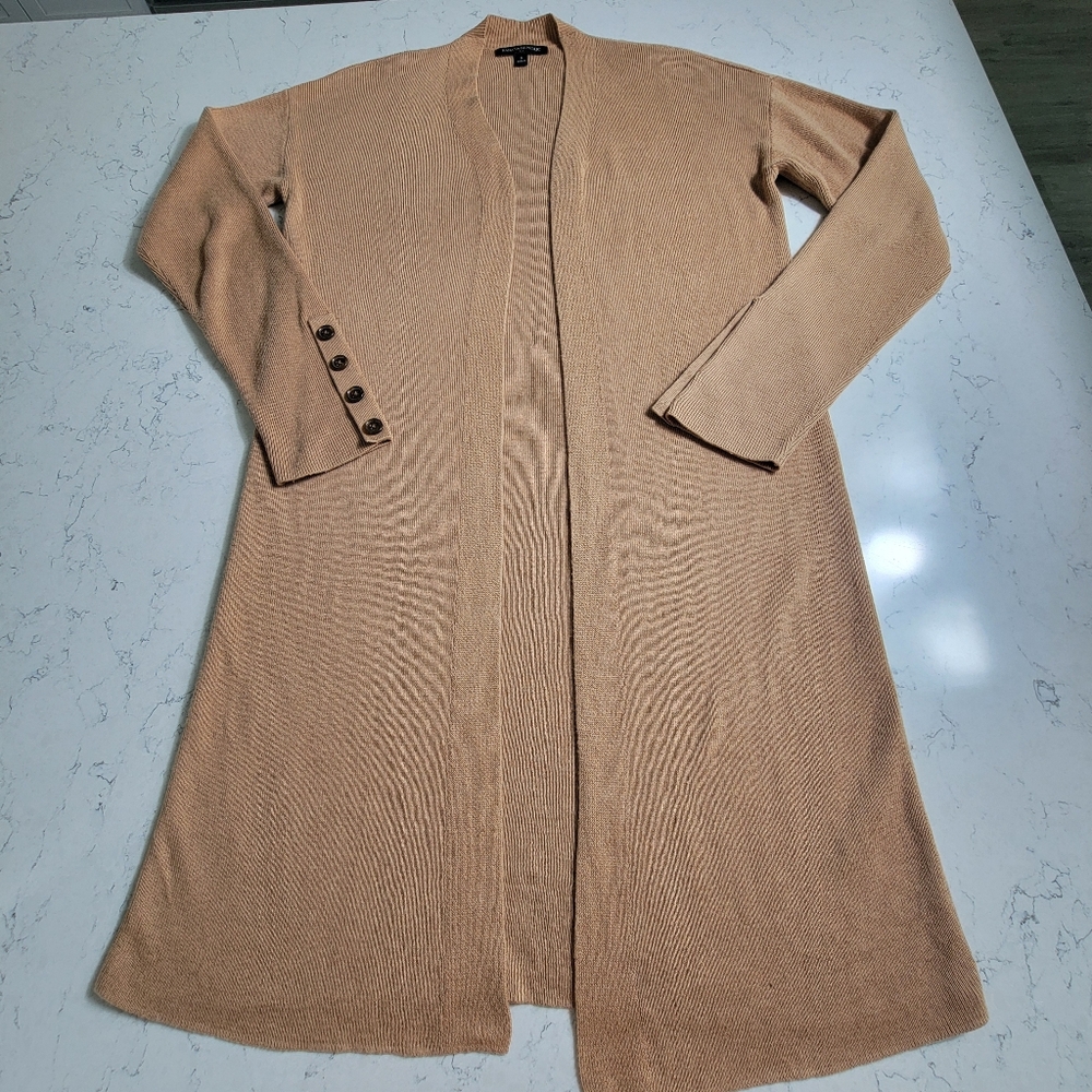 Banana Republic Long Open Front Cardigan in Camel - Picture 5 of 11